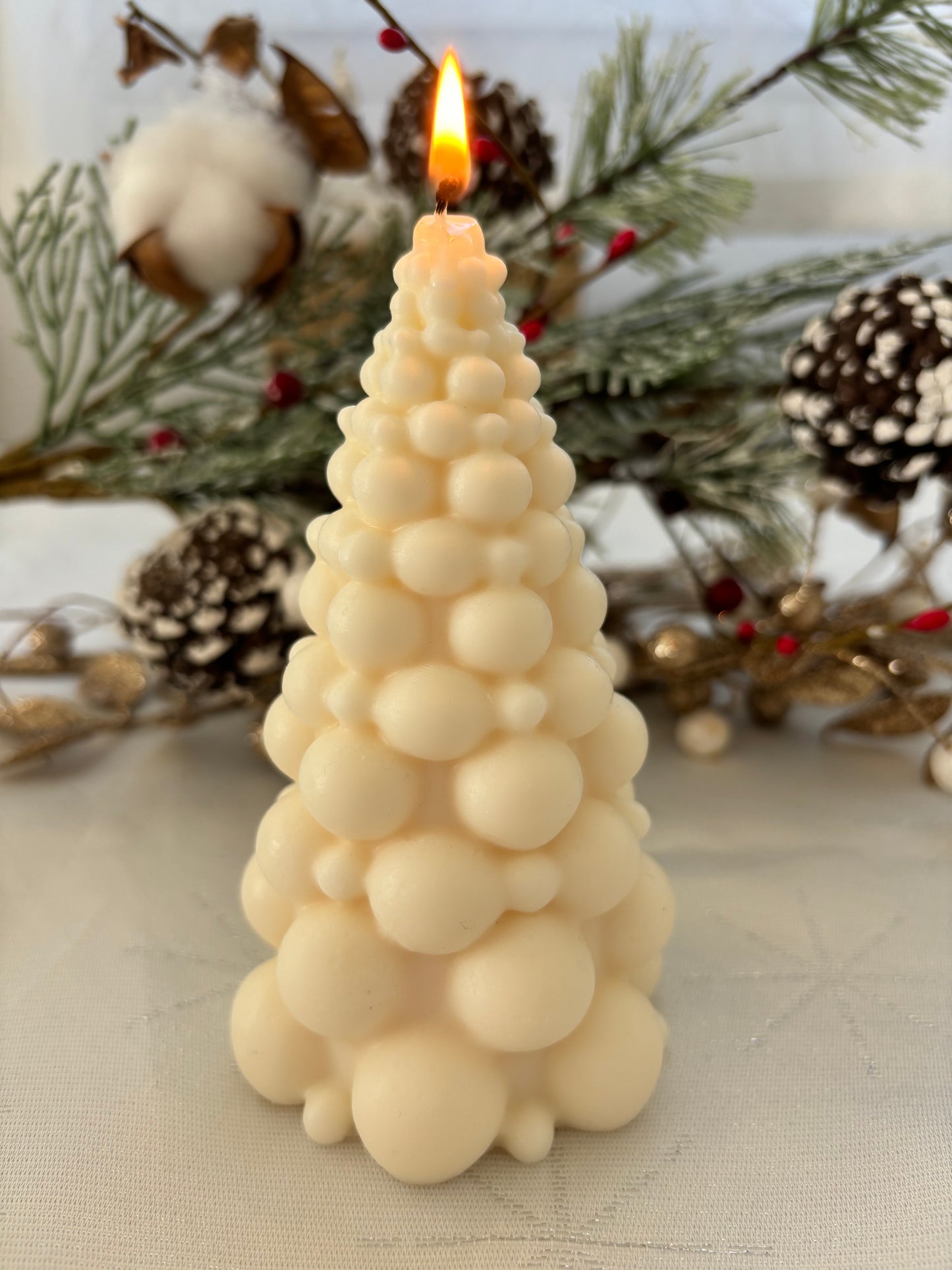 GRAND SAPIN DE NOËL CRÈME